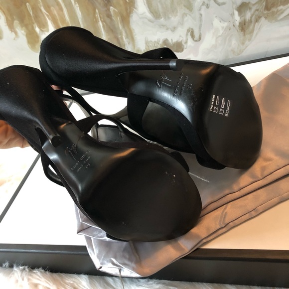 Giuseppe Zanotti Black Crystal Embellished Heels